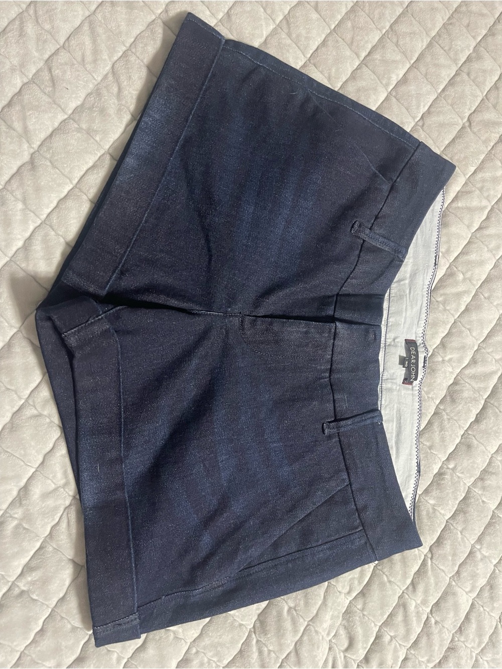 Dear John Navy High-Waist Tailored Women's Shorts